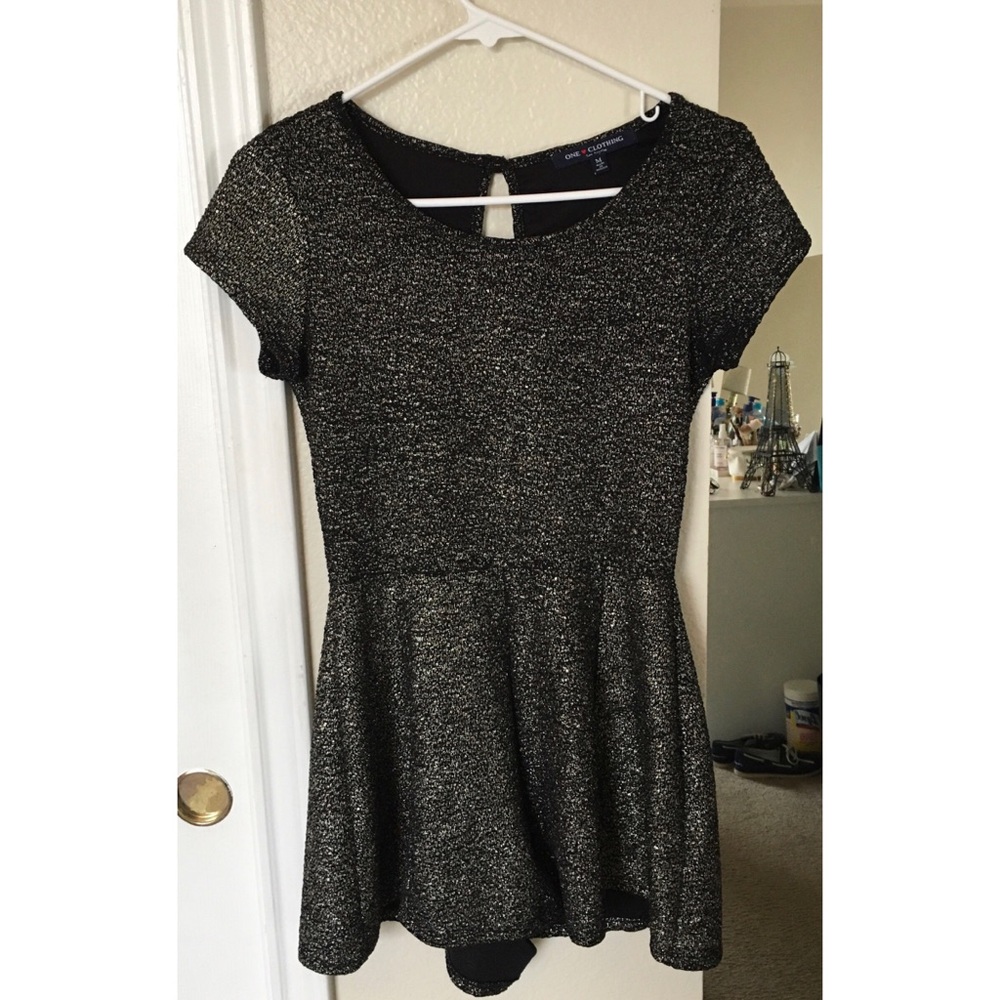 Black and Gold Romper